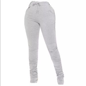 Gray sweatpants